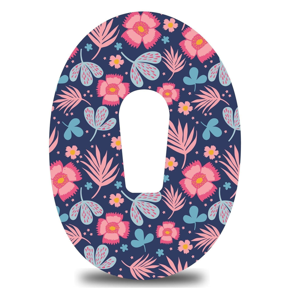 Pink and Blue Floral Dexcom G6 Tape - The Useless Pancreas