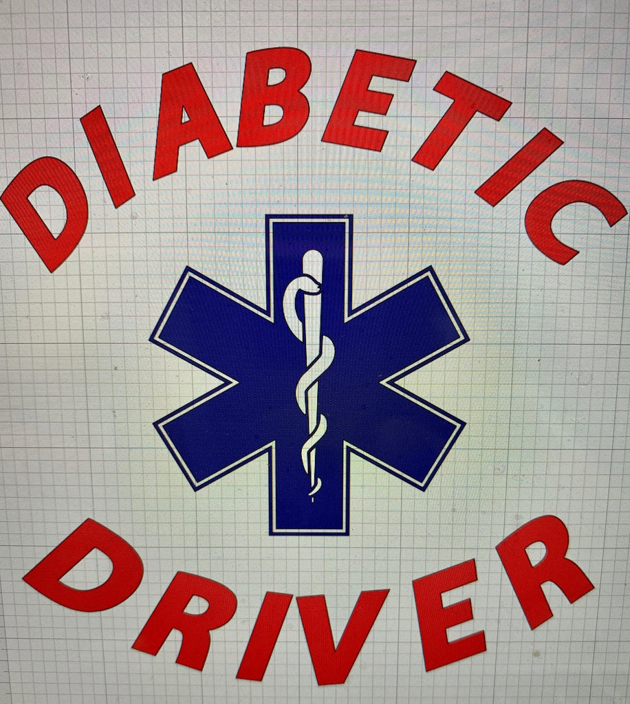 Diabetic Driver Diabetes Awareness Medical Alert Decal Window Sticker - The Useless Pancreas