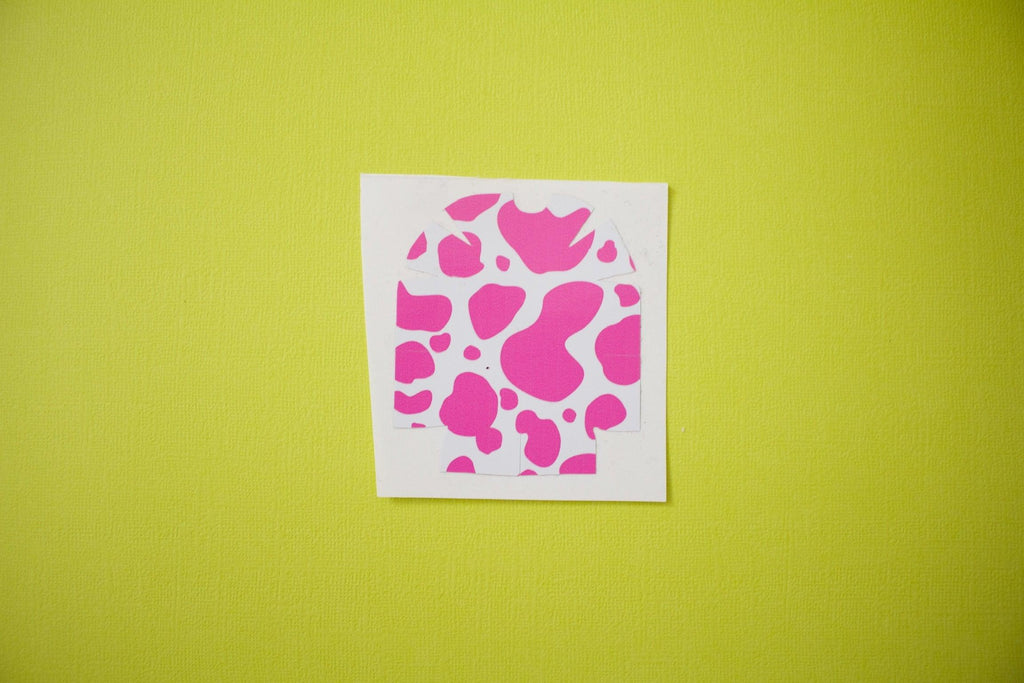 Pink Cow Pattern Omnipod Decal Sticker - The Useless Pancreas