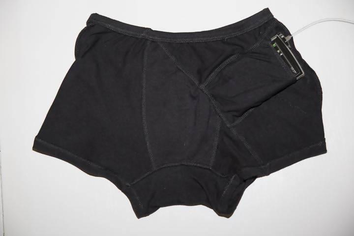 InsulWear™ Boxer Men - Clothing/ Underwear for Insulin Pump Users - Black - The Useless Pancreas