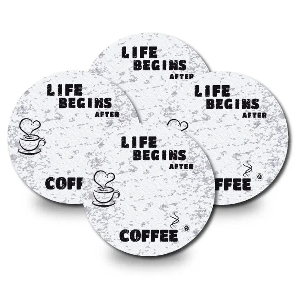 Life Begins After Coffee - Libre 2 Cover-up 4-Pack (Set of 4 Patches) / Freestyle