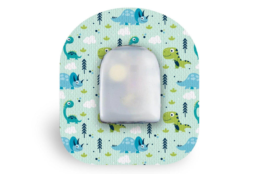 Light Dinosaurs Patch for Omnipod diabetes CGMs and insulin pumps