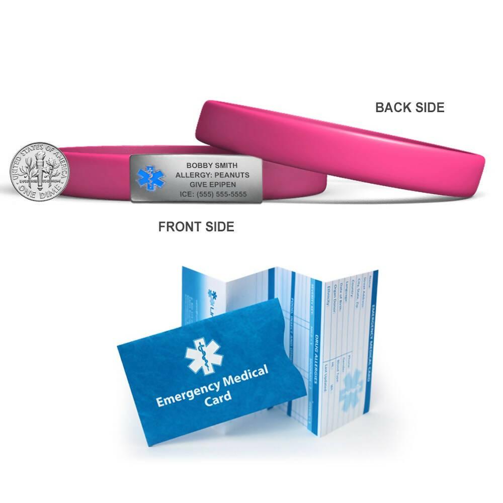 MedicBand Medical Alert ID Bracelets – Free Custom Engraving - The Useless Pancreas