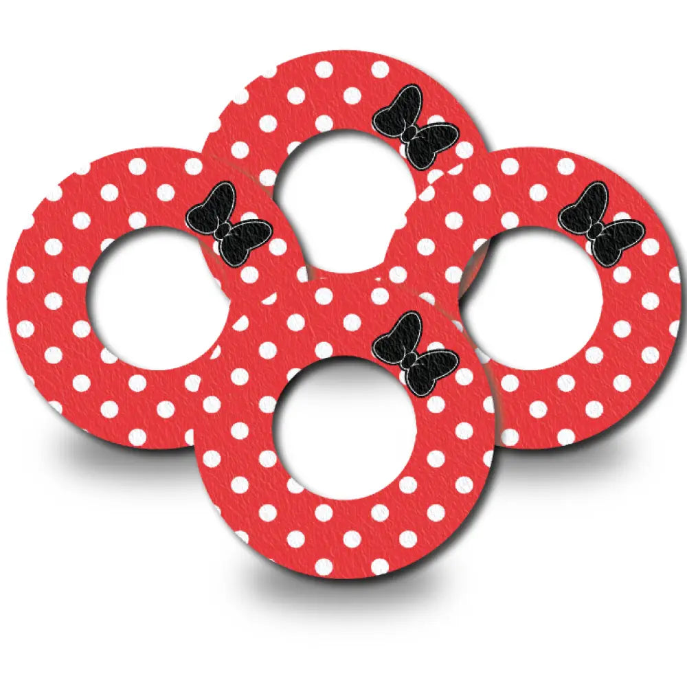 Mini Dots Red - Libre 2 4-Pack (Set of 4 Patches)