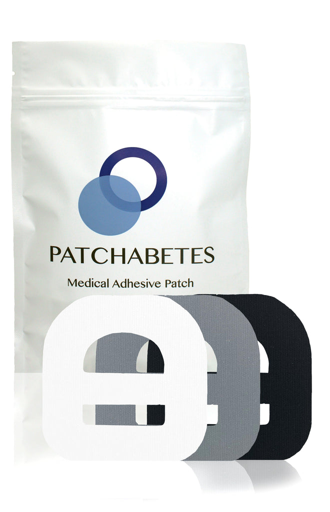 Omnipod Adhesive Patches by Patchabetes - 20 Pack Black, White, Gray - The Useless Pancreas