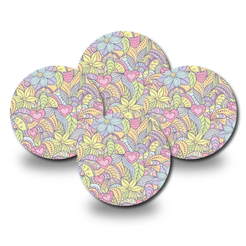 Pastel Blooms - Libre 3 4-Pack (Set of 4 Patches)