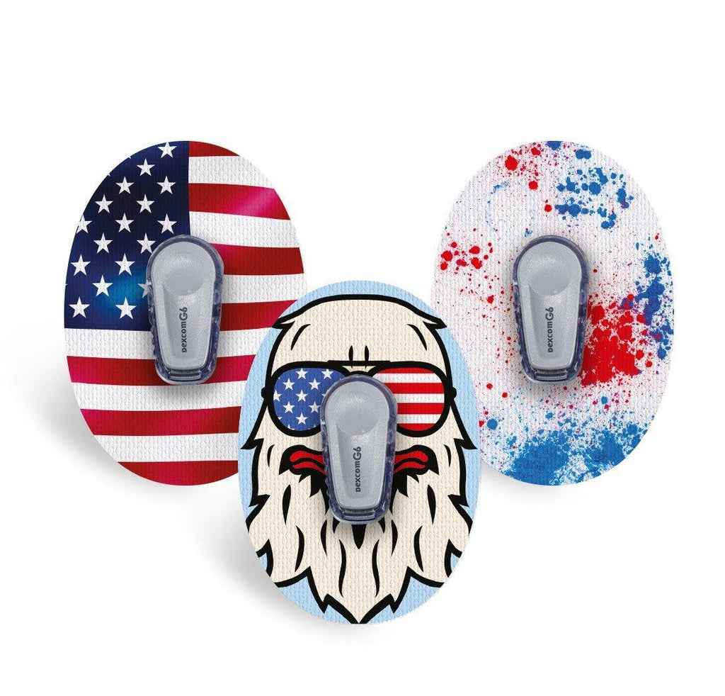 Patriotic Patch Pack - Type One Style - CGM Patch