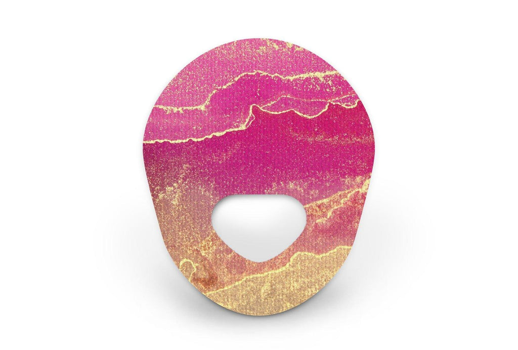 Pink Marble Patch for Guardian Enlite diabetes supplies and insulin pumps