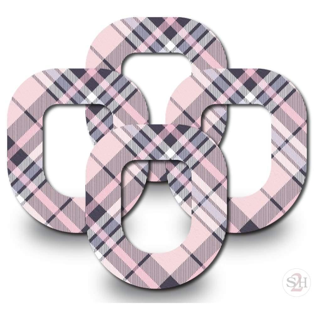 Pink Plaid Pattern - Omnipod 4-Pack