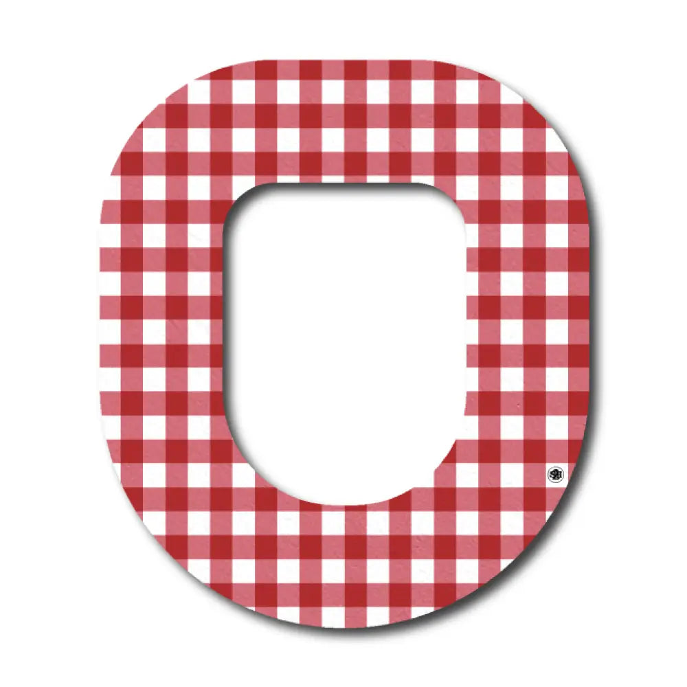 Red Plaid Pattern - Omnipod Single Patch