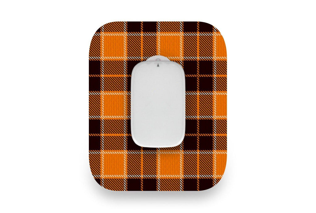 Pumpkin Plaid Patch for Medtrum CGM diabetes supplies and insulin pumps