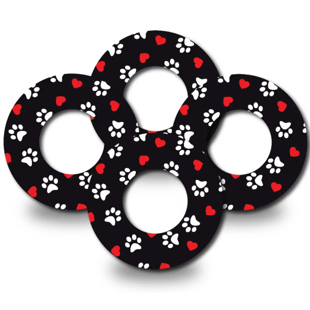 Puppy Love In Black - Libre 2 4-Pack (Set of 4 Patches)