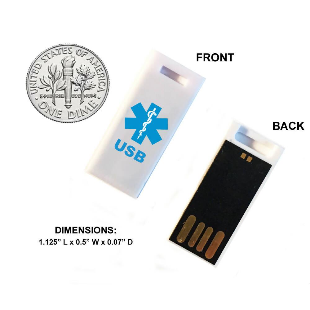 Responder Keychain USB PLUS Medical Alert ID - Engraved - The Useless Pancreas