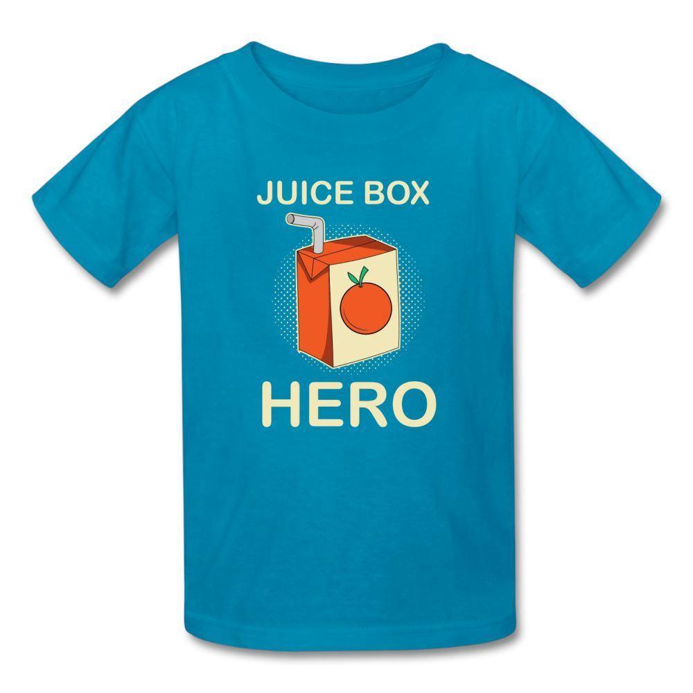 Juice Box Hero Diabetic Humor Kids Softstyle Premium T-Shirt - turquoise