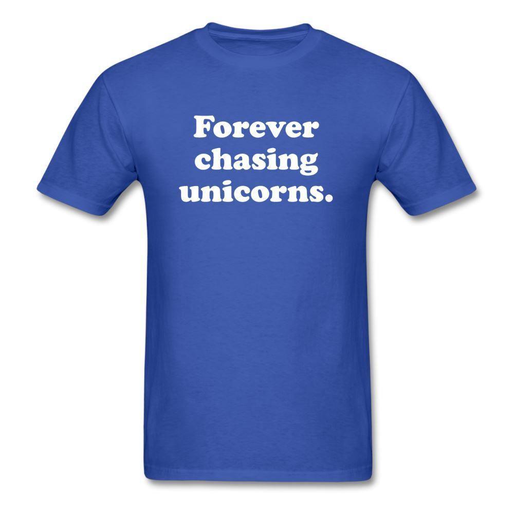 Forever Chasing Unicorns Diabetic Motivational Unisex Softstyle T-Shirt - royal blue