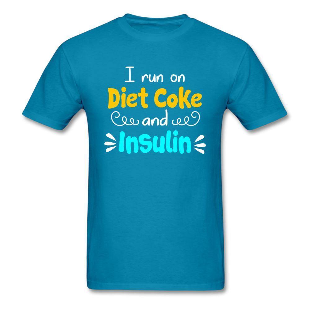 I Run On Diet Coke And Insulin Adult Funny Diabetes Awareness Unisex T-Shirt - turquoise