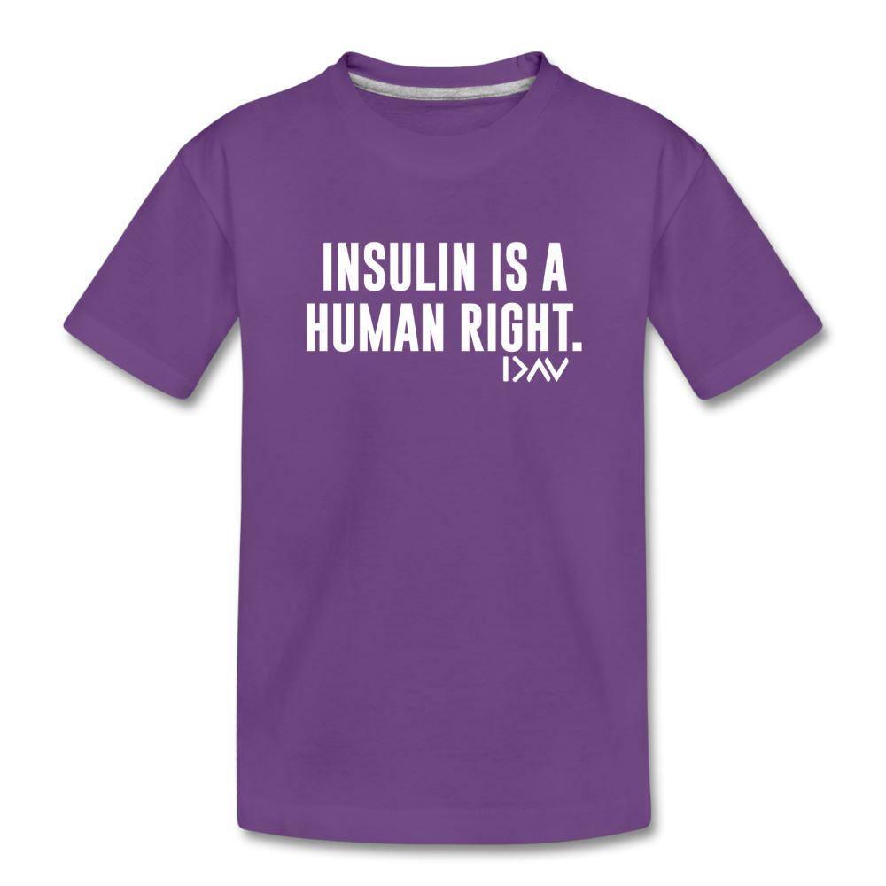 Insulin Is A Human Right I Am More Than Highs & Lows Kids' Premium T-Shirt - purple