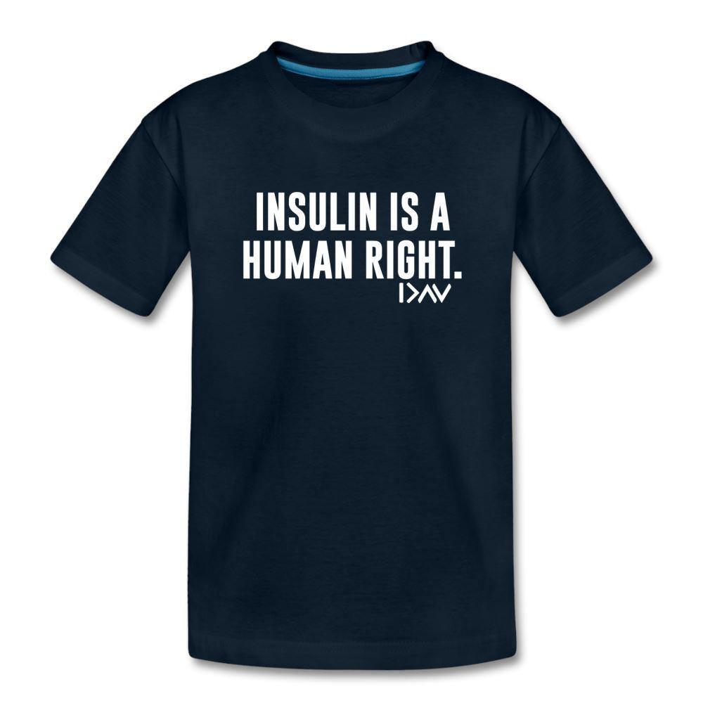 Insulin Is A Human Right I Am More Than Highs & Lows Kids' Premium T-Shirt - deep navy
