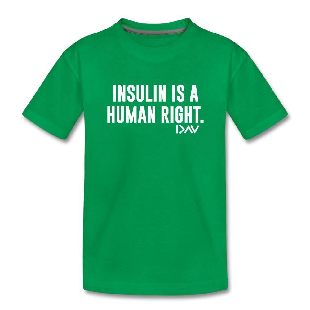 Insulin Is A Human Right I Am More Than Highs & Lows Kids' Premium T-Shirt - kelly green