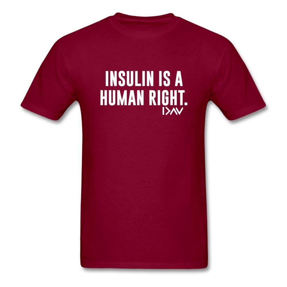 Insulin Is A Human Right Diasbetes Awarness Adult Unisex Classic T-Shirt - burgundy