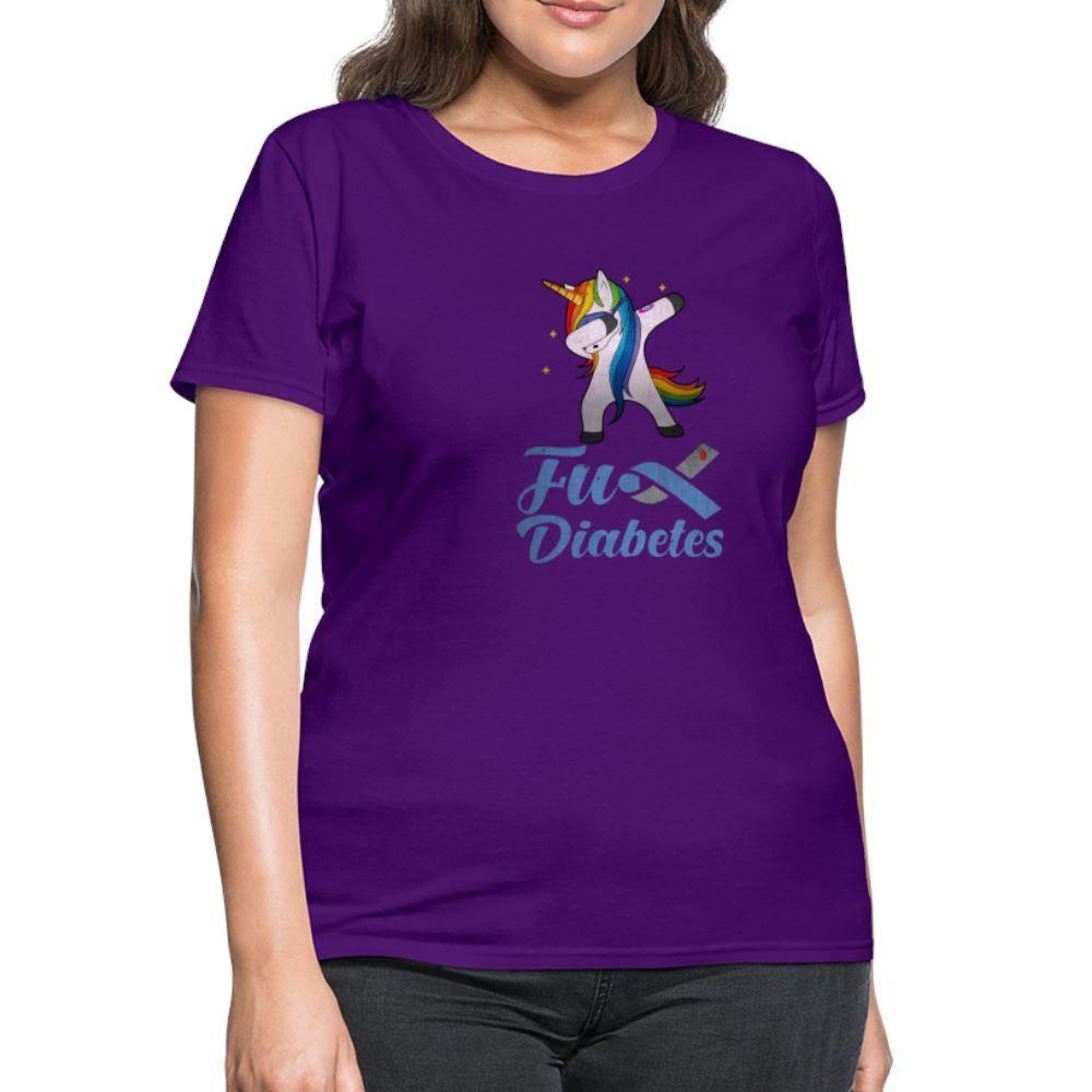 Ladies Fu** Diabetes Humor Premium Women's T-Shirt - purple