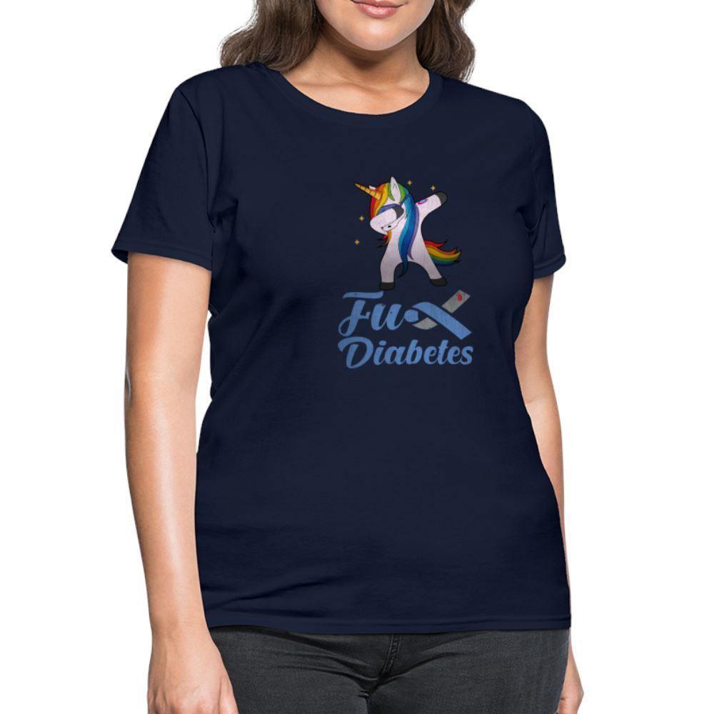 Ladies Fu** Diabetes Humor Premium Women's T-Shirt - navy