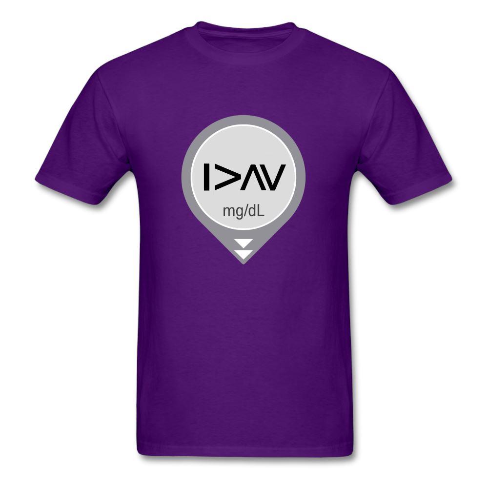 More Than Just Highs & Lows : T1D Awareness Unisex Classic T-Shirt | Fruit of the Loom 3930 SPOD purple S 