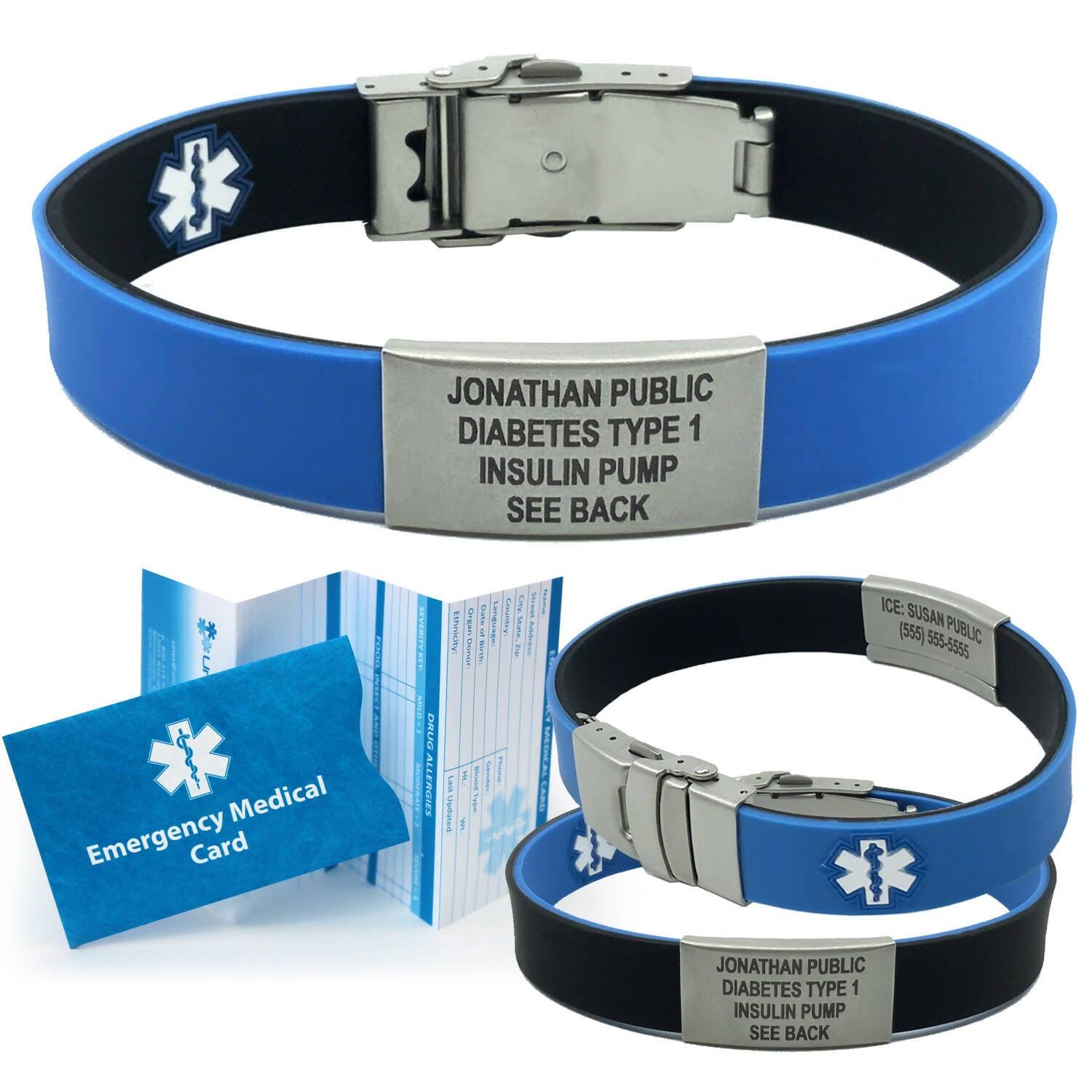 Personalized Rubber Medical Bracelets