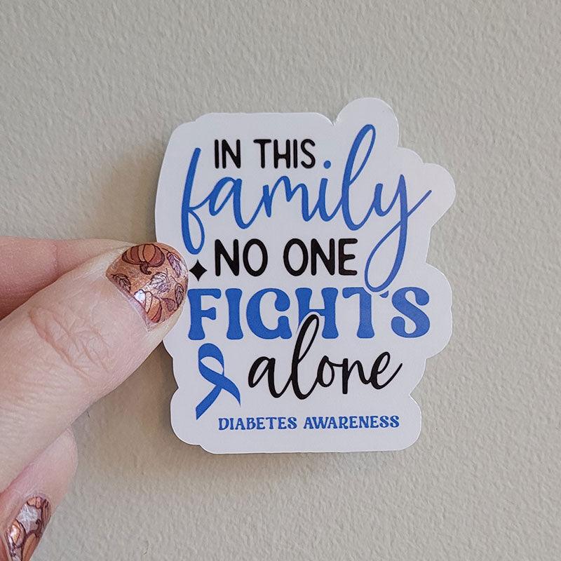 In this family no one fights alone Sticker - The Useless Pancreas