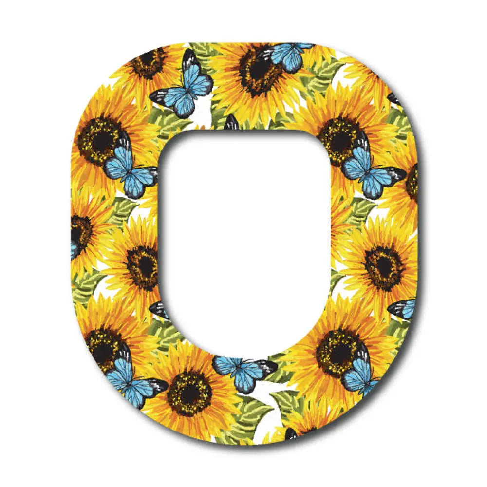 Sunflower And Butterfly - Omnipod Single Patch