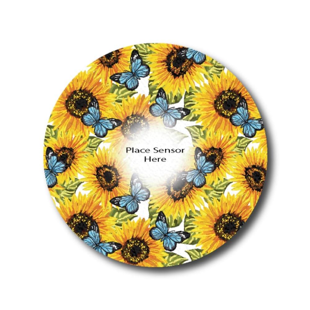 Sunflower And Butterfly Underlay Patch For Sensitive Skin - Libre 3 Single