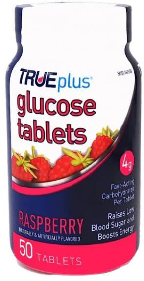 TRUEplus Glucose Tablets - Raspberry Flavor 50 Tablets - The Useless Pancreas