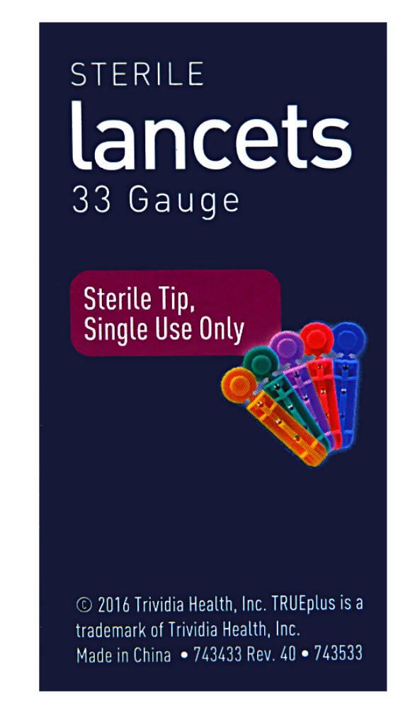 TRUEplus Sterile Lancets 100 Count - 33 Gauge - The Useless Pancreas
