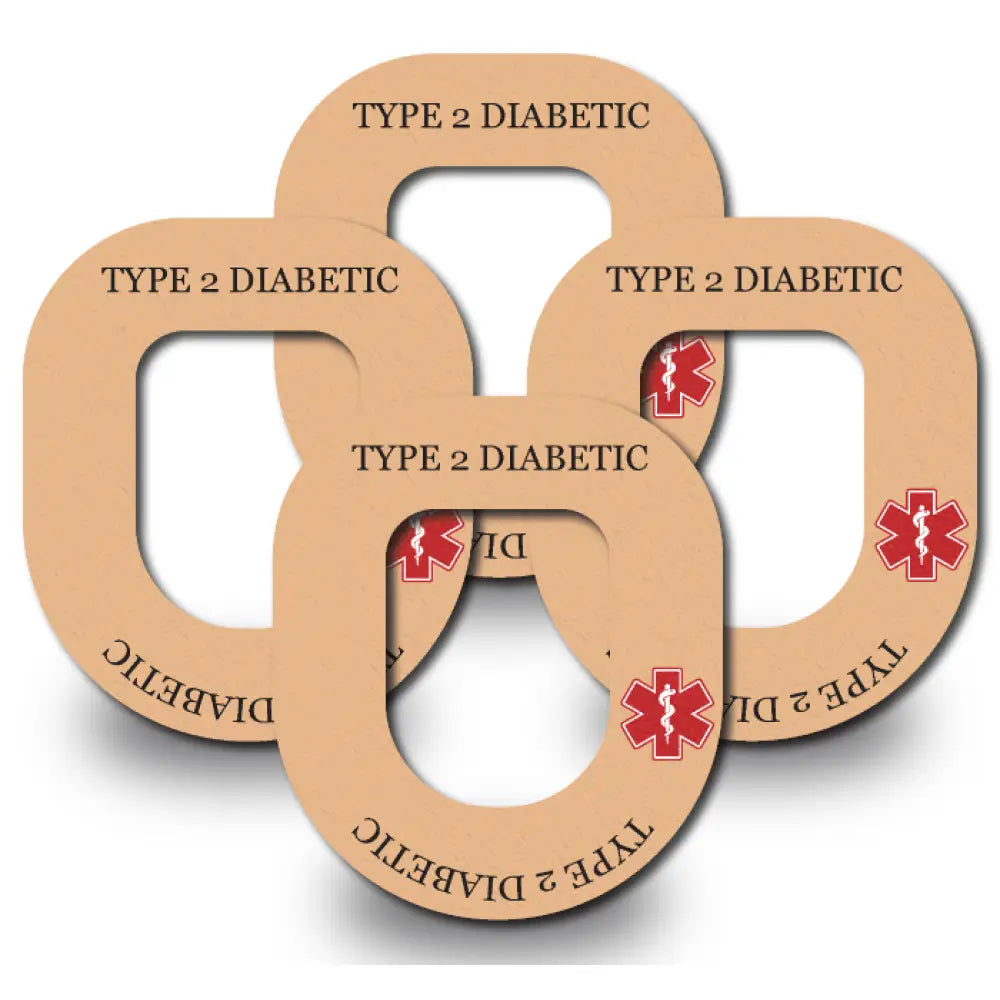 Type 2 Diabetes Awareness In Beige - Omnipod 4-Pack (Set of 4 Patches)