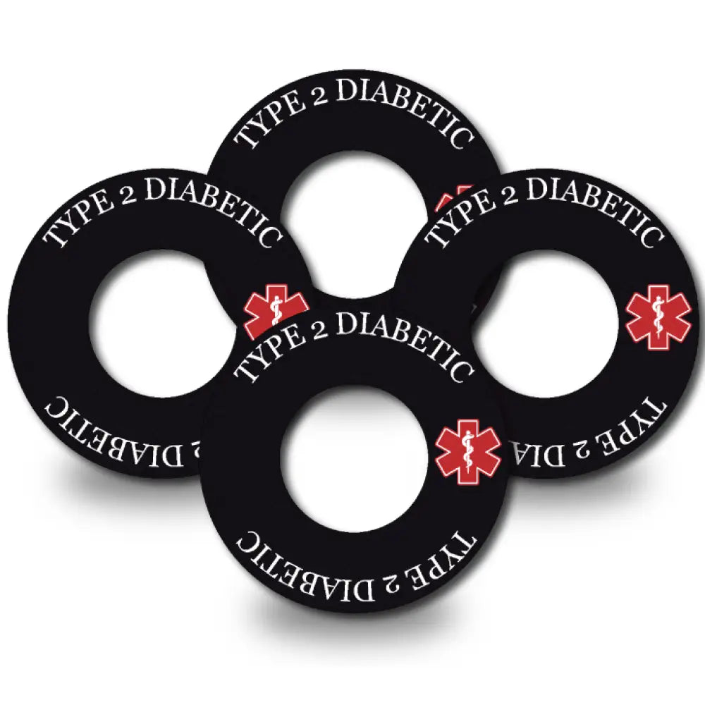 Type 2 Diabetes Awareness In Black - Libre 4-Pack (Set of 4 Patches)