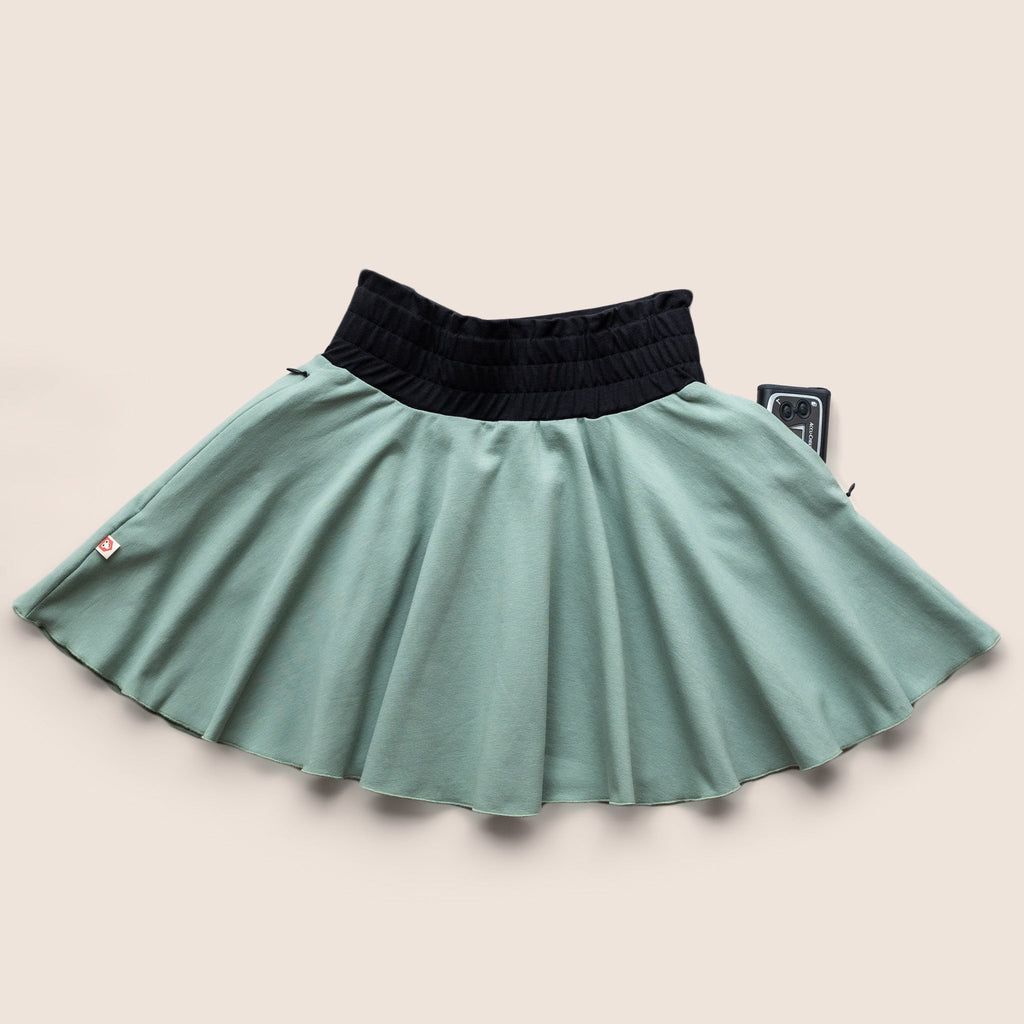 Type 1 Diabetes Clothing - Girls Skirt Mint Green with pockets | Our Pocket Hero