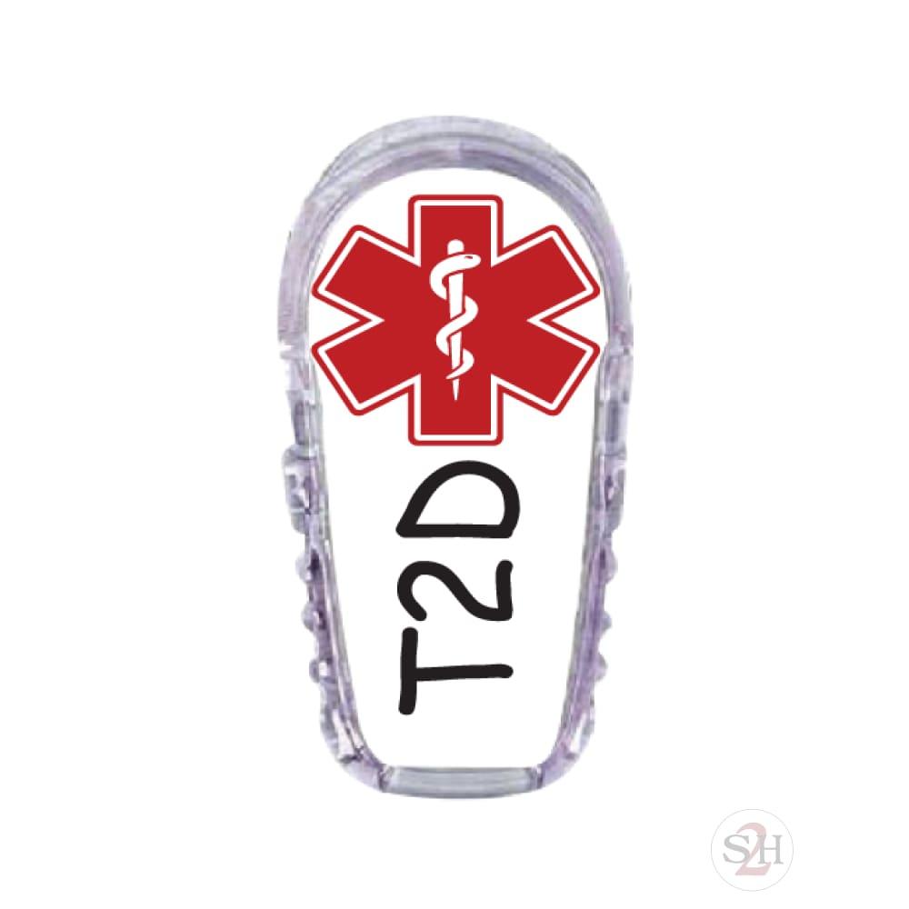 Type2 Diabetes Topper in White - Dexcom G6 / Single