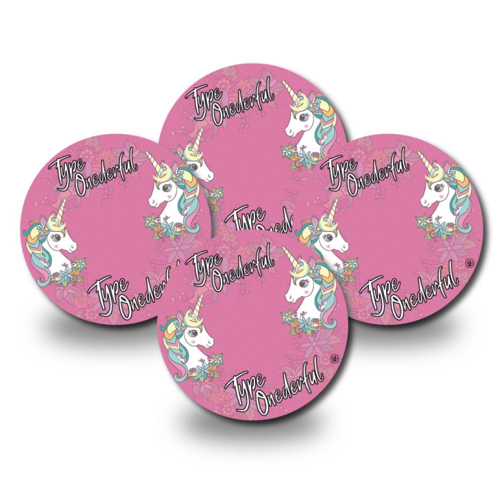 Typeone-derful Pink Unicorn - Libre 3 4-Pack (Set of 4 Patches)