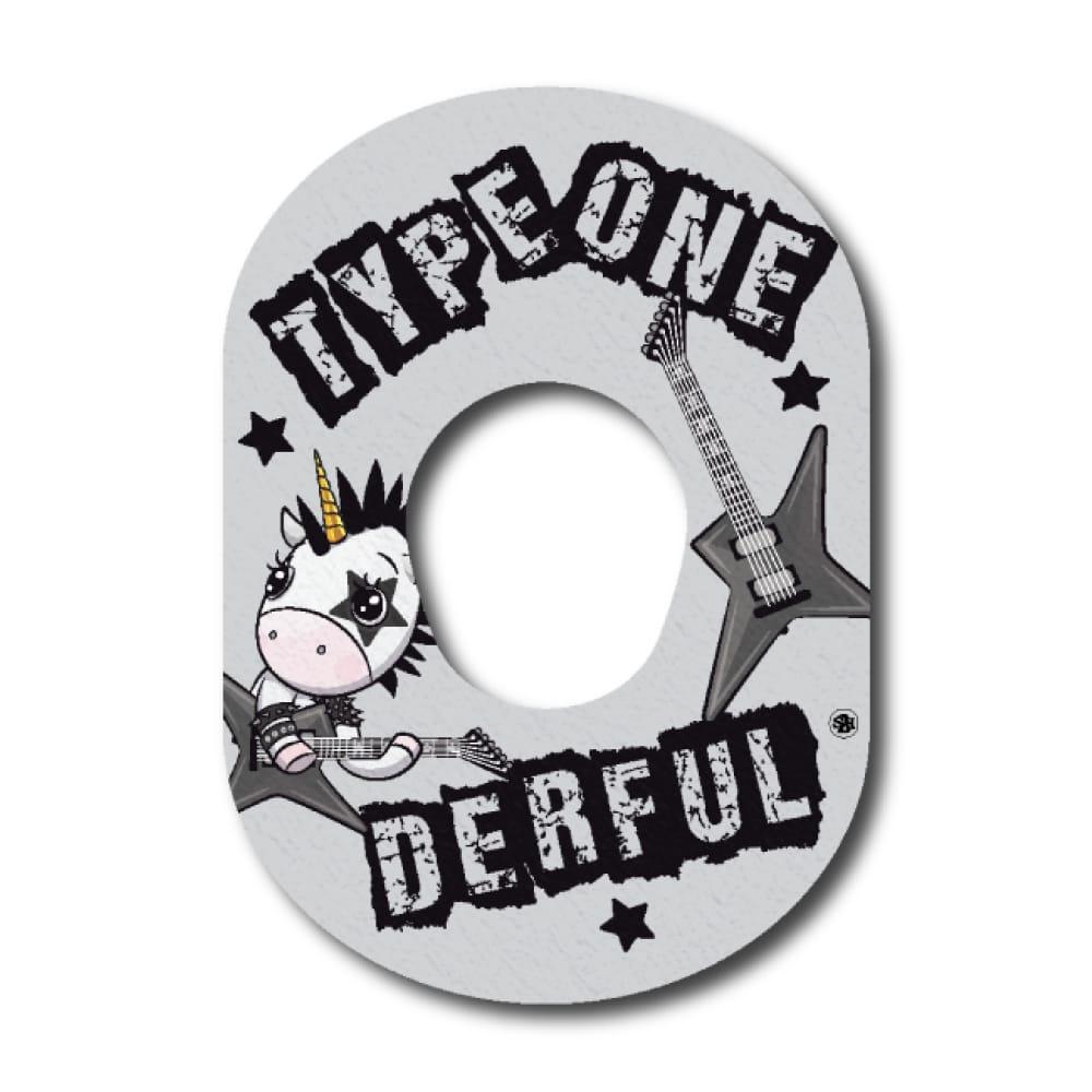 Typeone-derful Rock On Unicorn - Dexcom G7 Single Patch