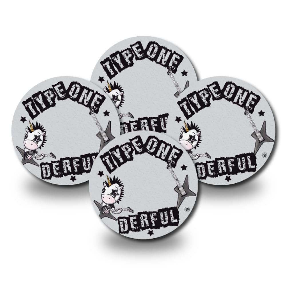 Typeone-derful Rock On Unicorn - Libre 3 4-Pack (Set of 4 Patches)