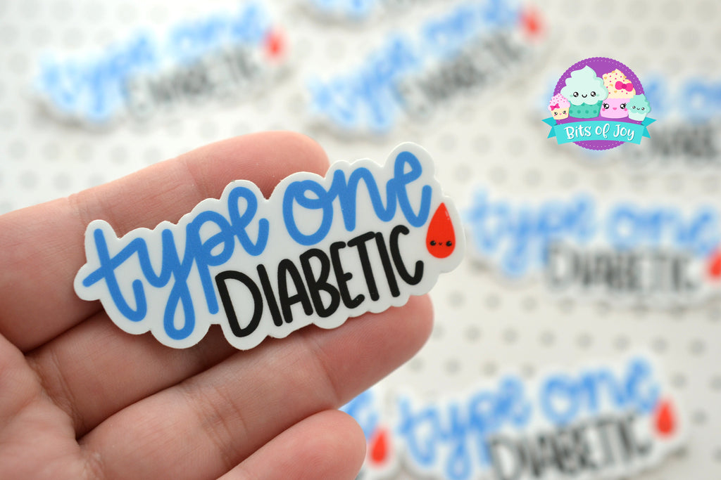 type one diabetic sticker medical alert