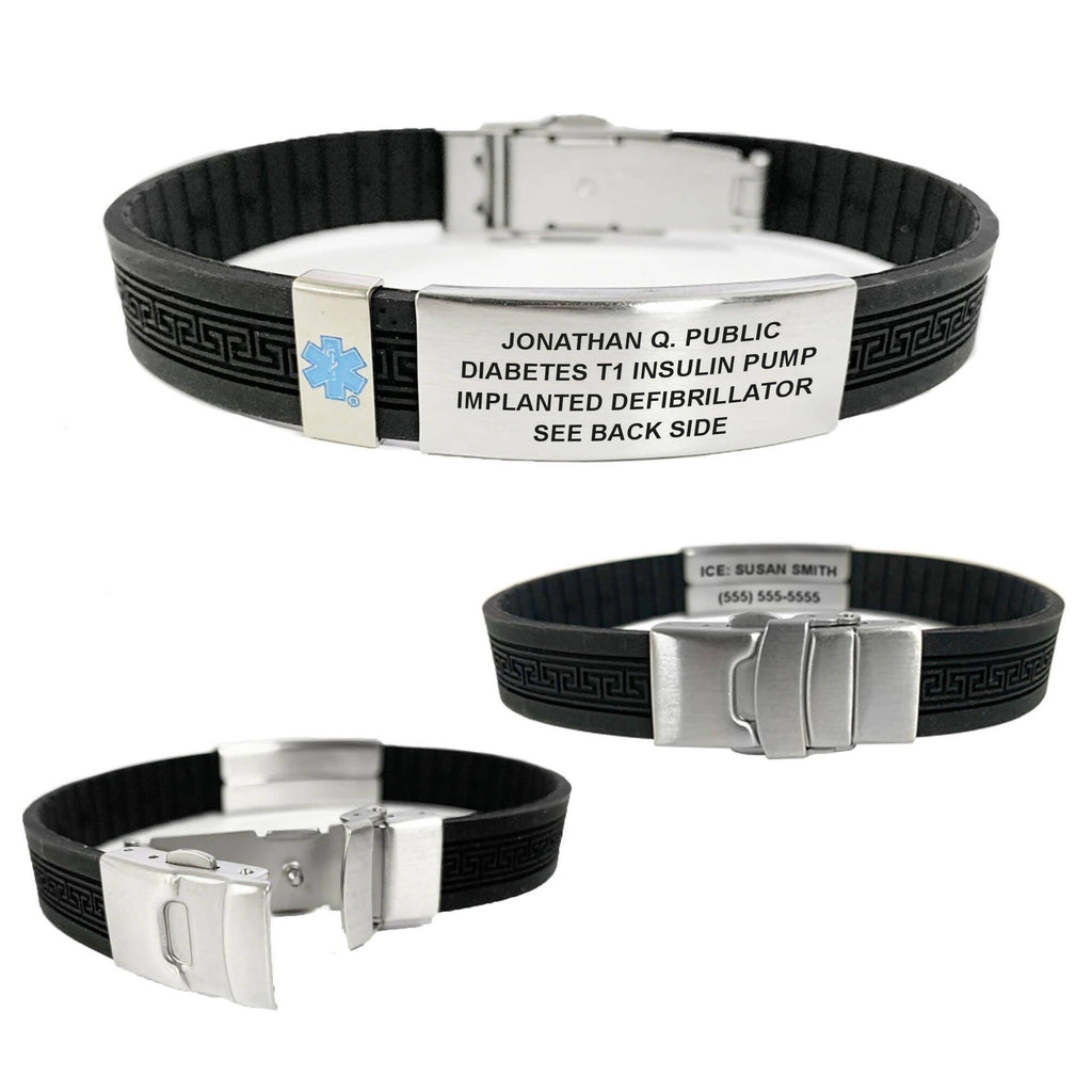 UltraSlim Designer Medical Alert ID Bracelets, Custom Engraved - The Useless Pancreas