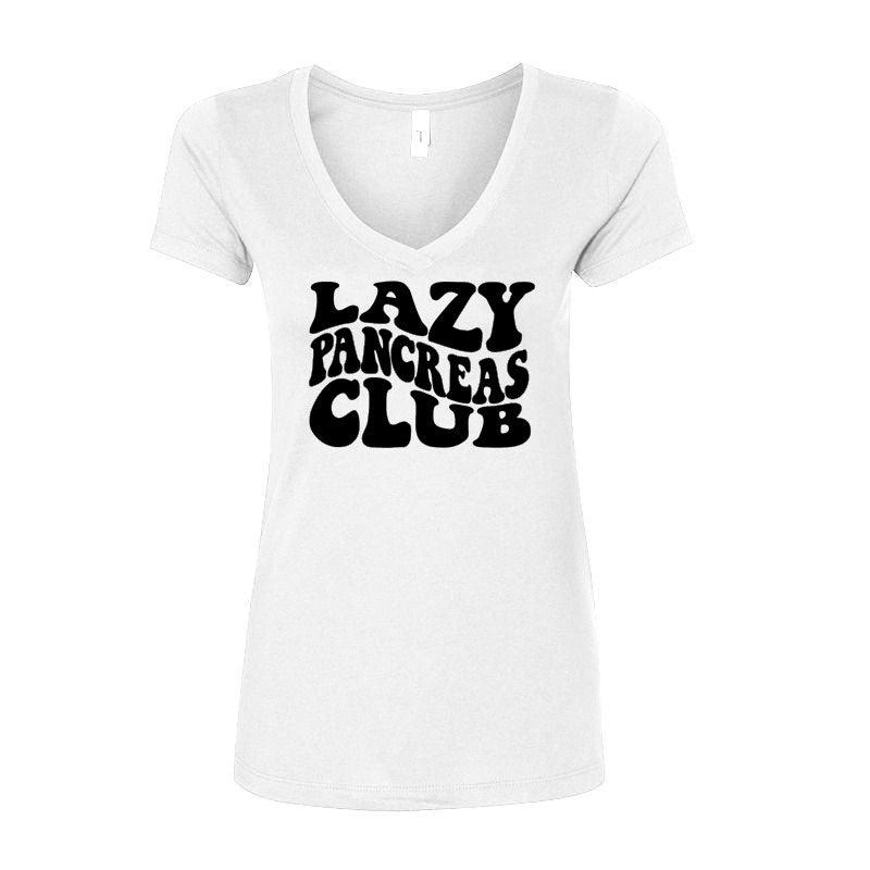 Lazy Pancreas Club Women's v-neck t-shirt - The Useless Pancreas