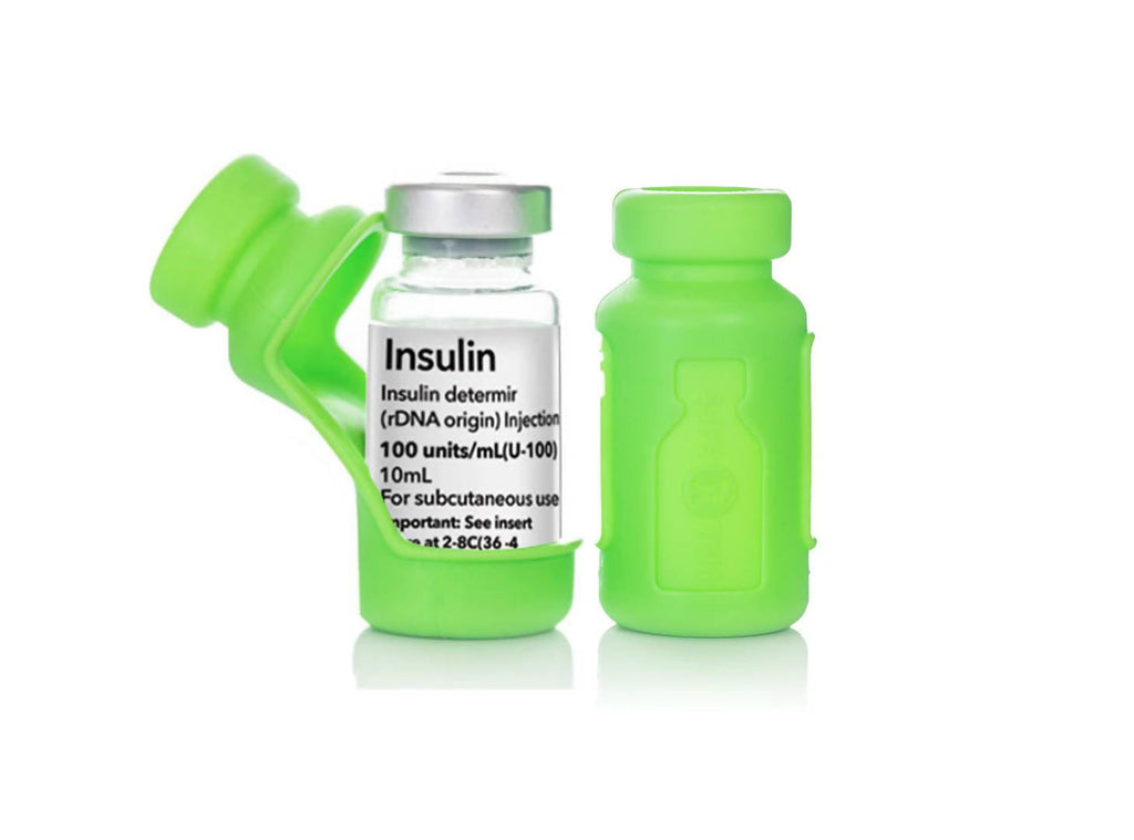 VIAL SAFE Insulin Bottle Protector Case for Diabetes (10mL) ProZinc Insulin: Light Green (2-PACK) - The Useless Pancreas