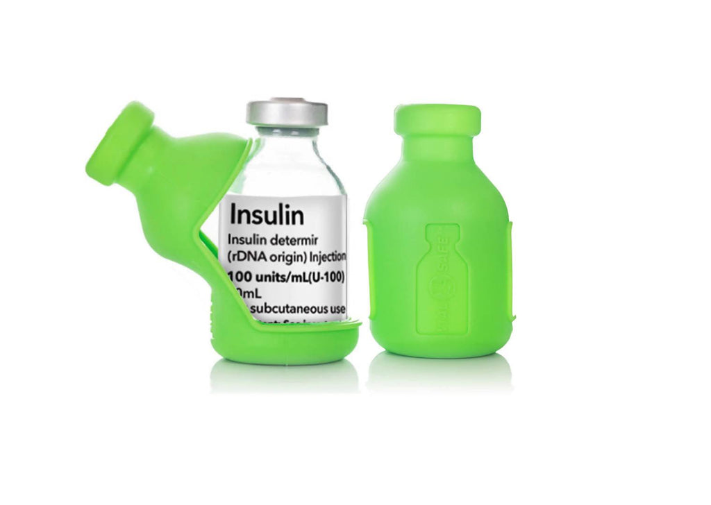 VIAL SAFE Insulin Bottle Protector Case for Diabetes (20mL) ProZinc Insulin: Light Green (2-PACK) - The Useless Pancreas