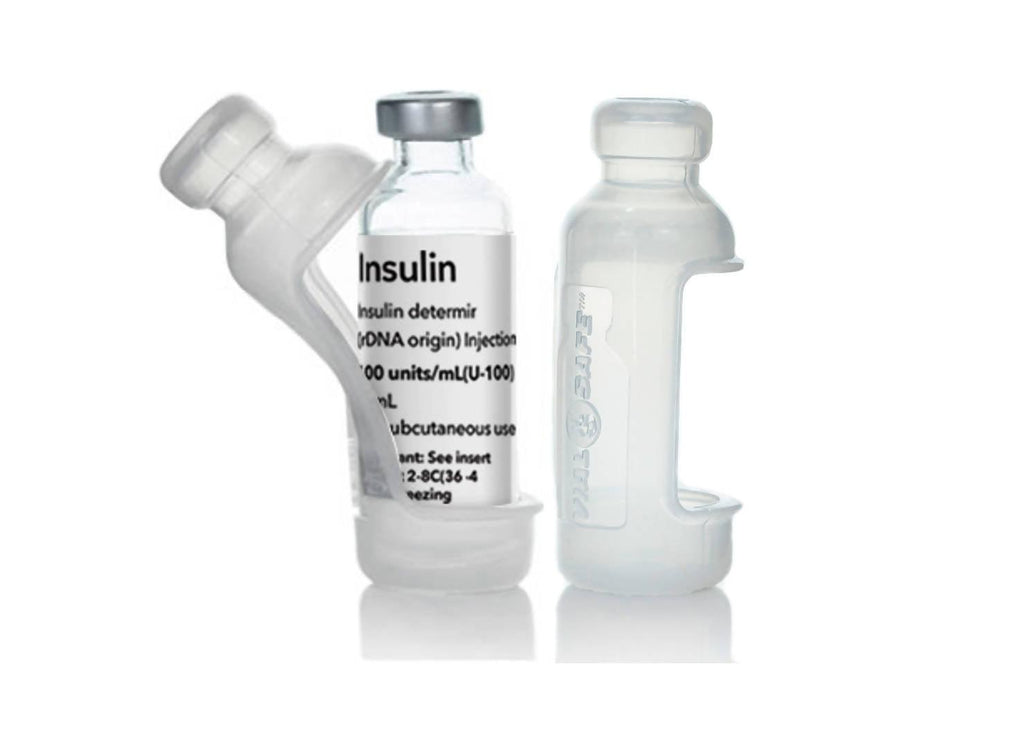 VIAL SAFE Insulin Bottle Protector Case for Diabetes (Fits Lantus, Apidra, Admelog): Clear (2-PACK) - The Useless Pancreas