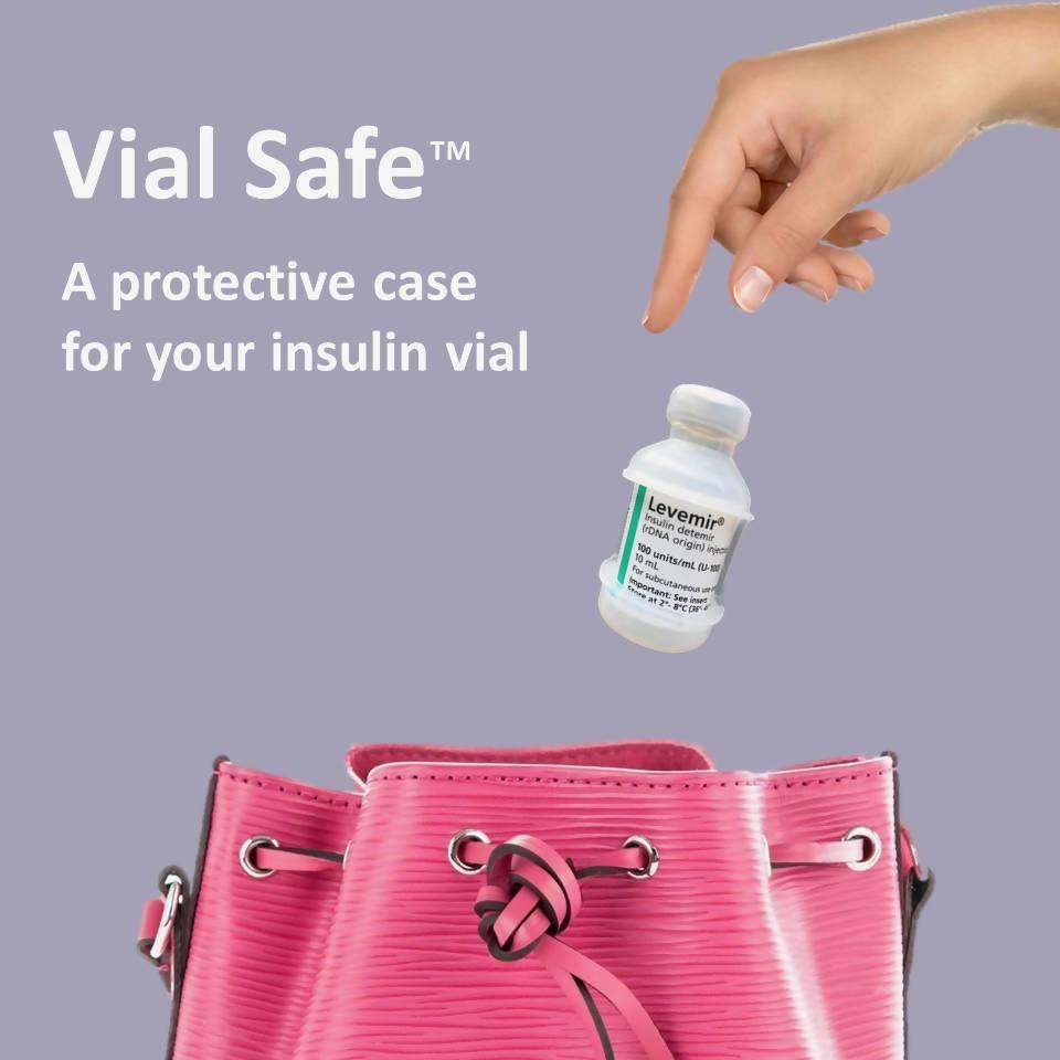 VIAL SAFE Insulin Bottle Protector Case for Diabetes (Fits Lantus, Apidra, Admelog): Clear (2-PACK) - The Useless Pancreas