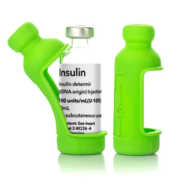 VIAL SAFE Insulin Bottle Protector Case for Diabetes (Fits Lantus, Apidra, Admelog): Light Green (2-PACK) - The Useless Pancreas